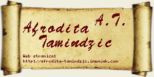 Afrodita Tamindžić vizit kartica